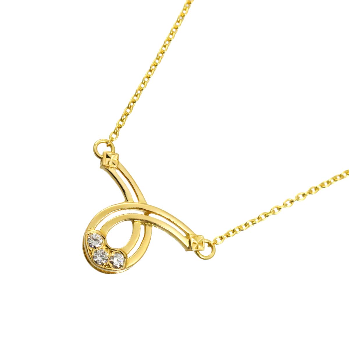 Diamond Necklace 18K Yellow Gold 750