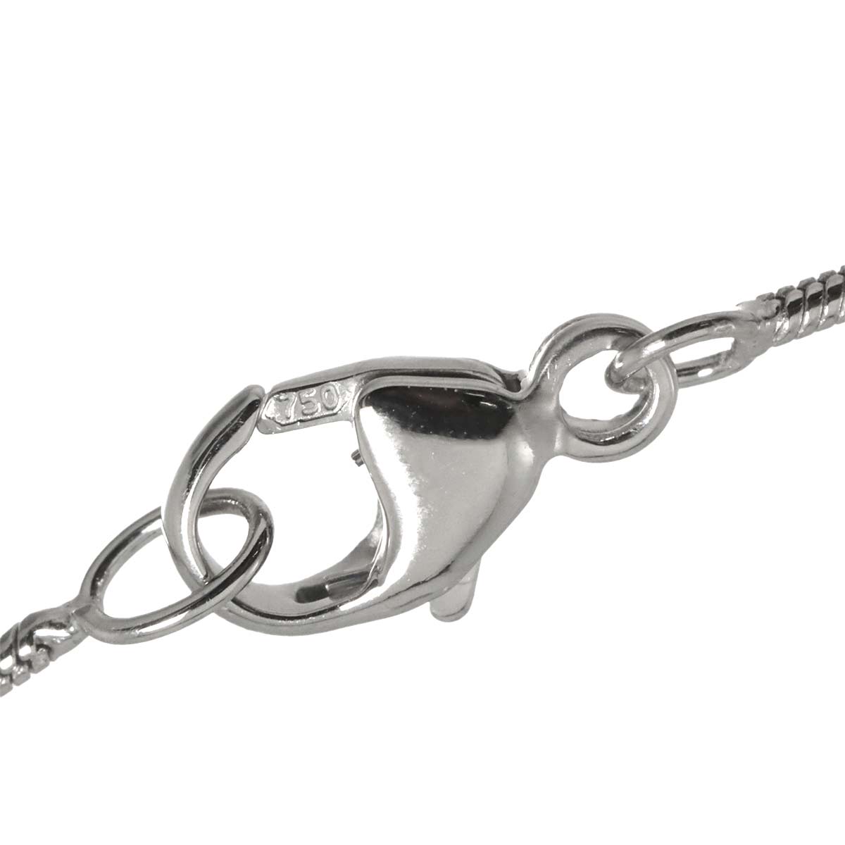 Diamond Necklace 18K White Gold 750