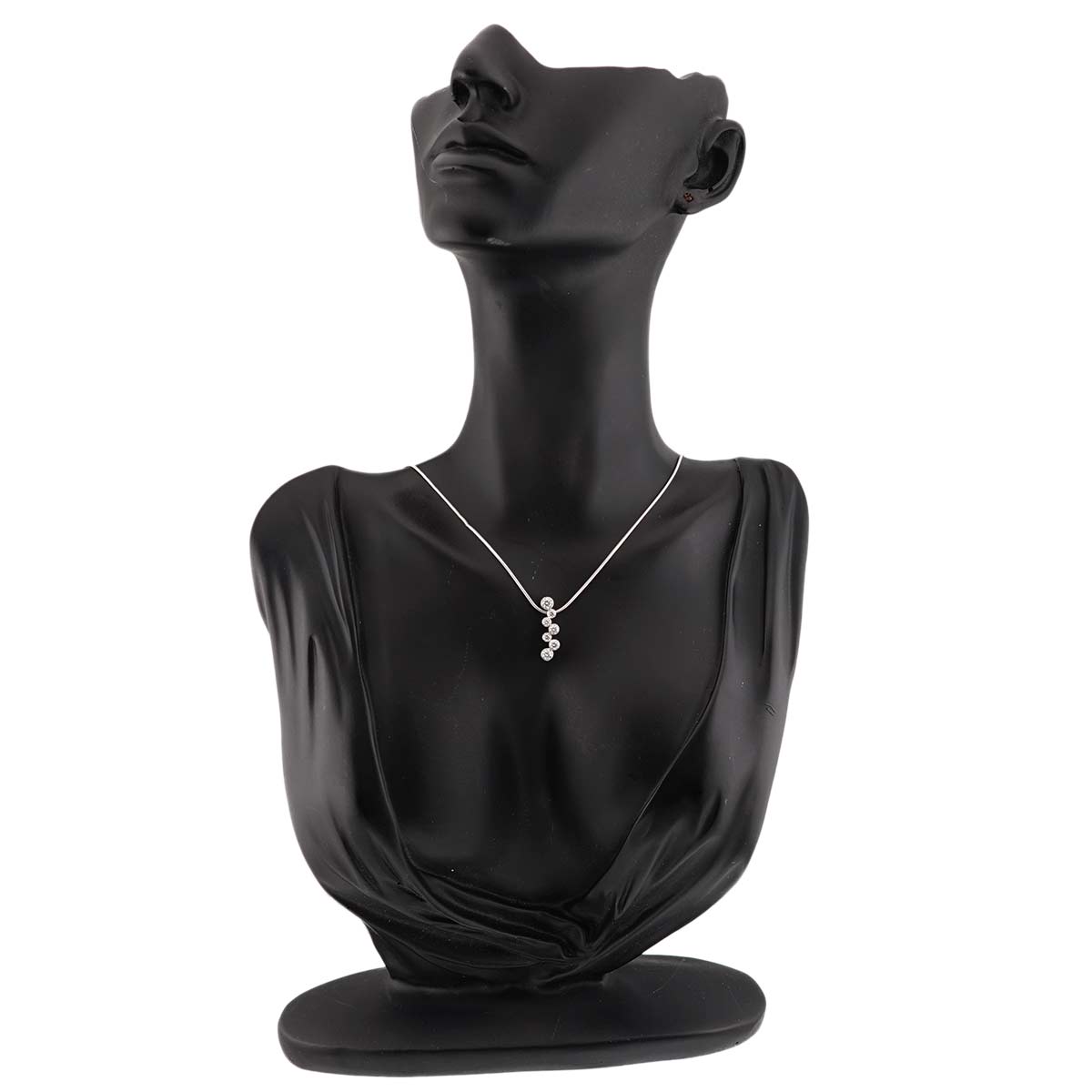 Diamond Necklace 18K White Gold 750