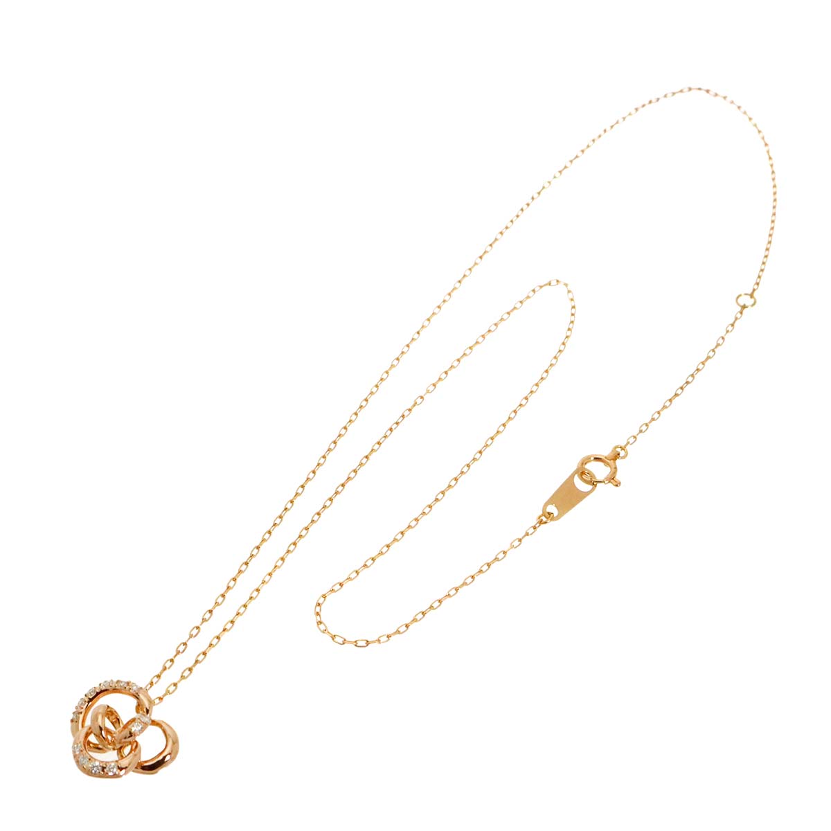 Diamond 0.10ct Necklace 18K PG 750