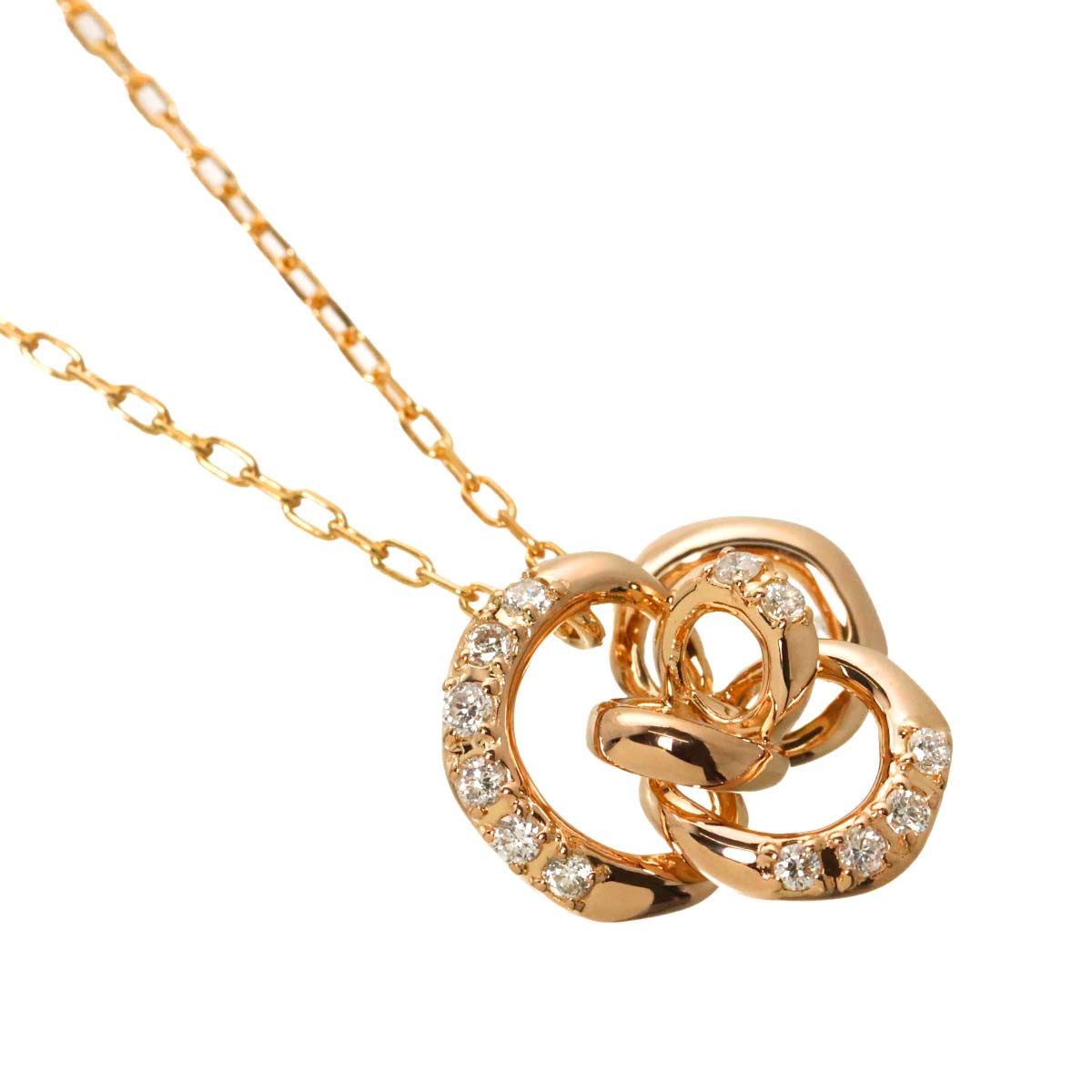 Diamond 0.10ct Necklace 18K PG 750