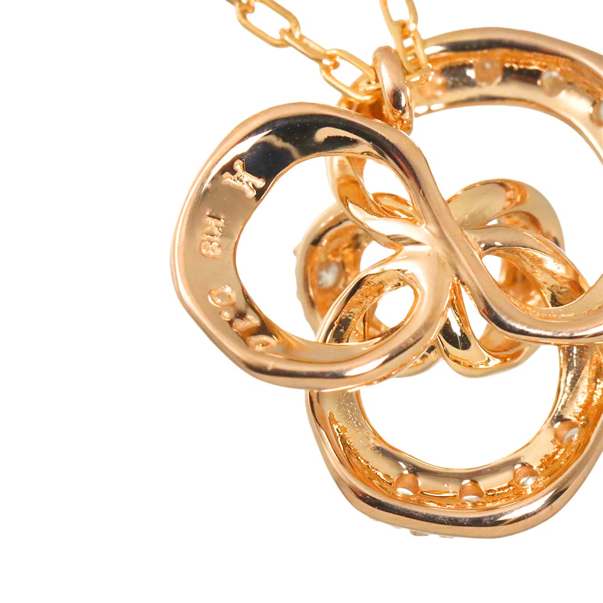Diamond 0.10ct Necklace 18K PG 750