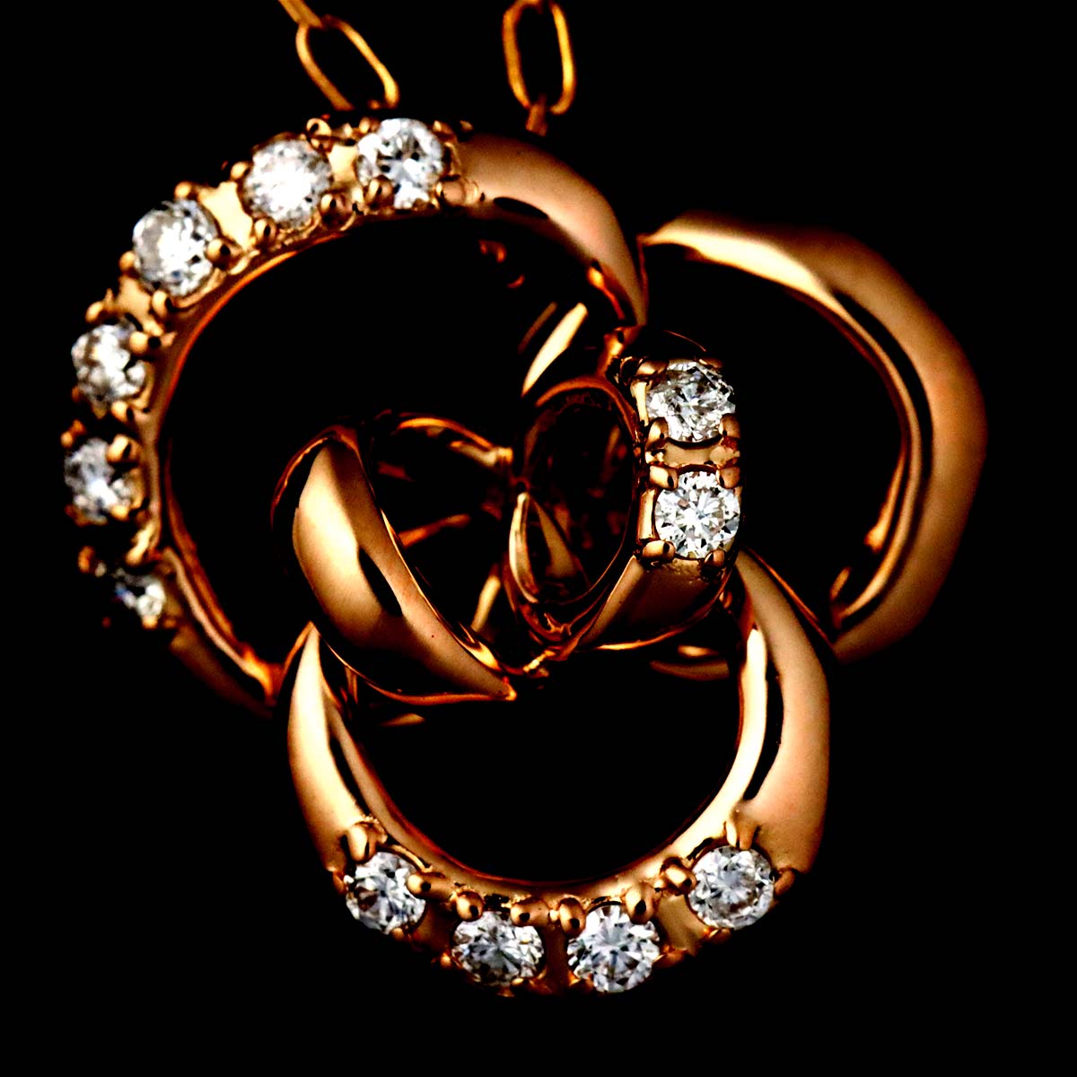 Diamond 0.10ct Necklace 18K PG 750