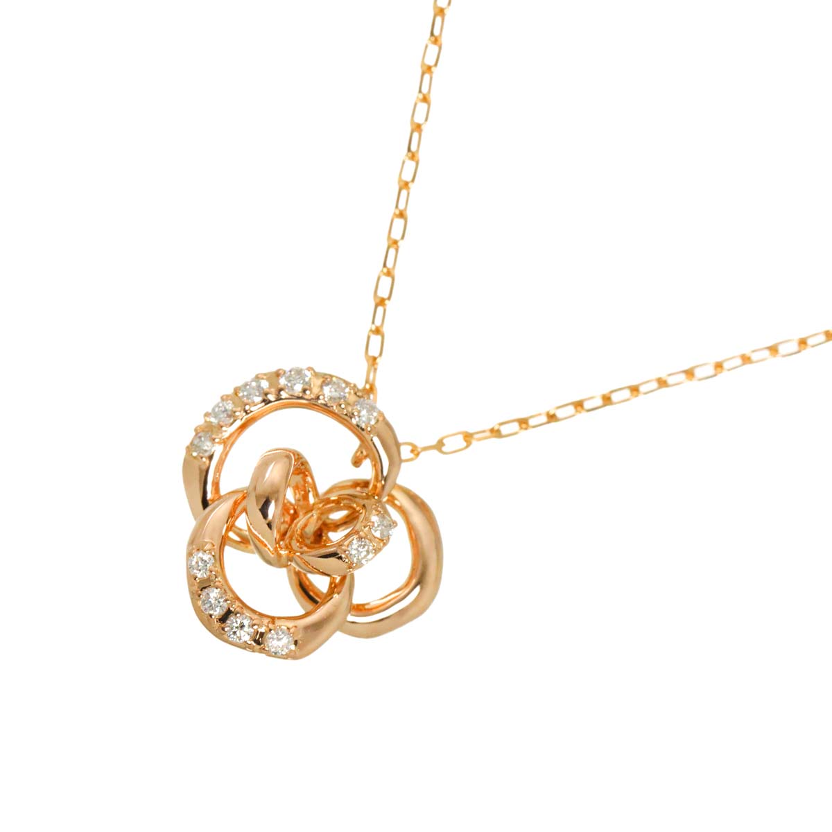 Diamond 0.10ct Necklace 18K PG 750