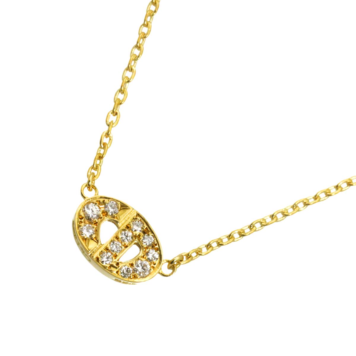 Diamond Necklace 18K Yellow Gold 750