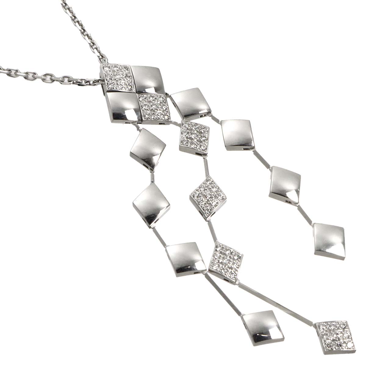 Materasse Diamond Necklace 18K White Gold 750