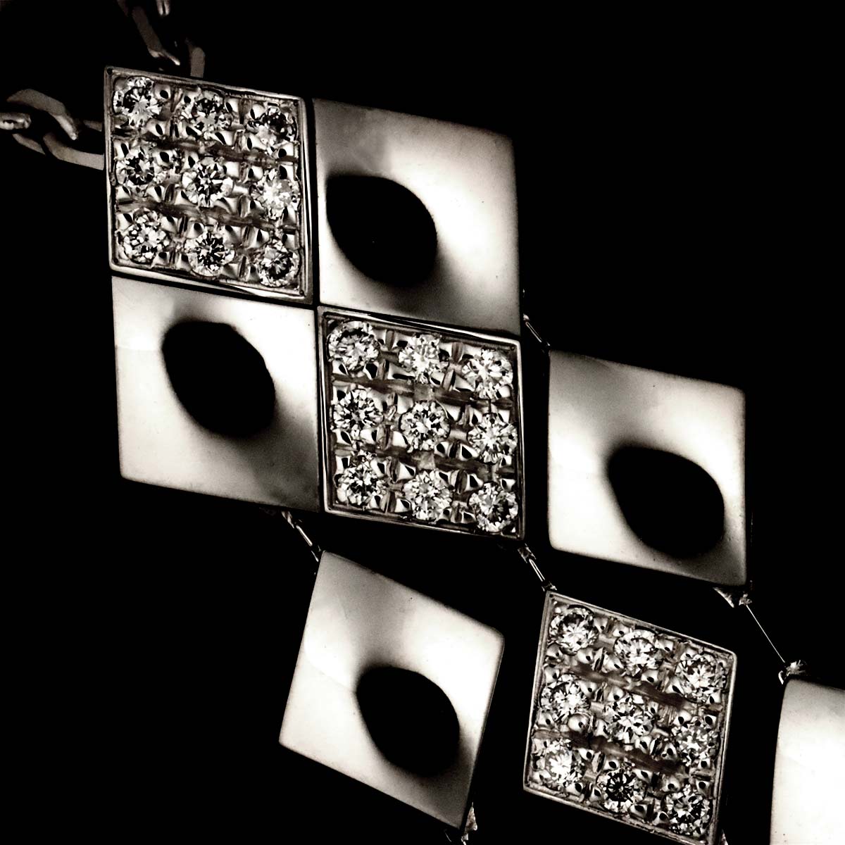Materasse Diamond Necklace 18K White Gold 750