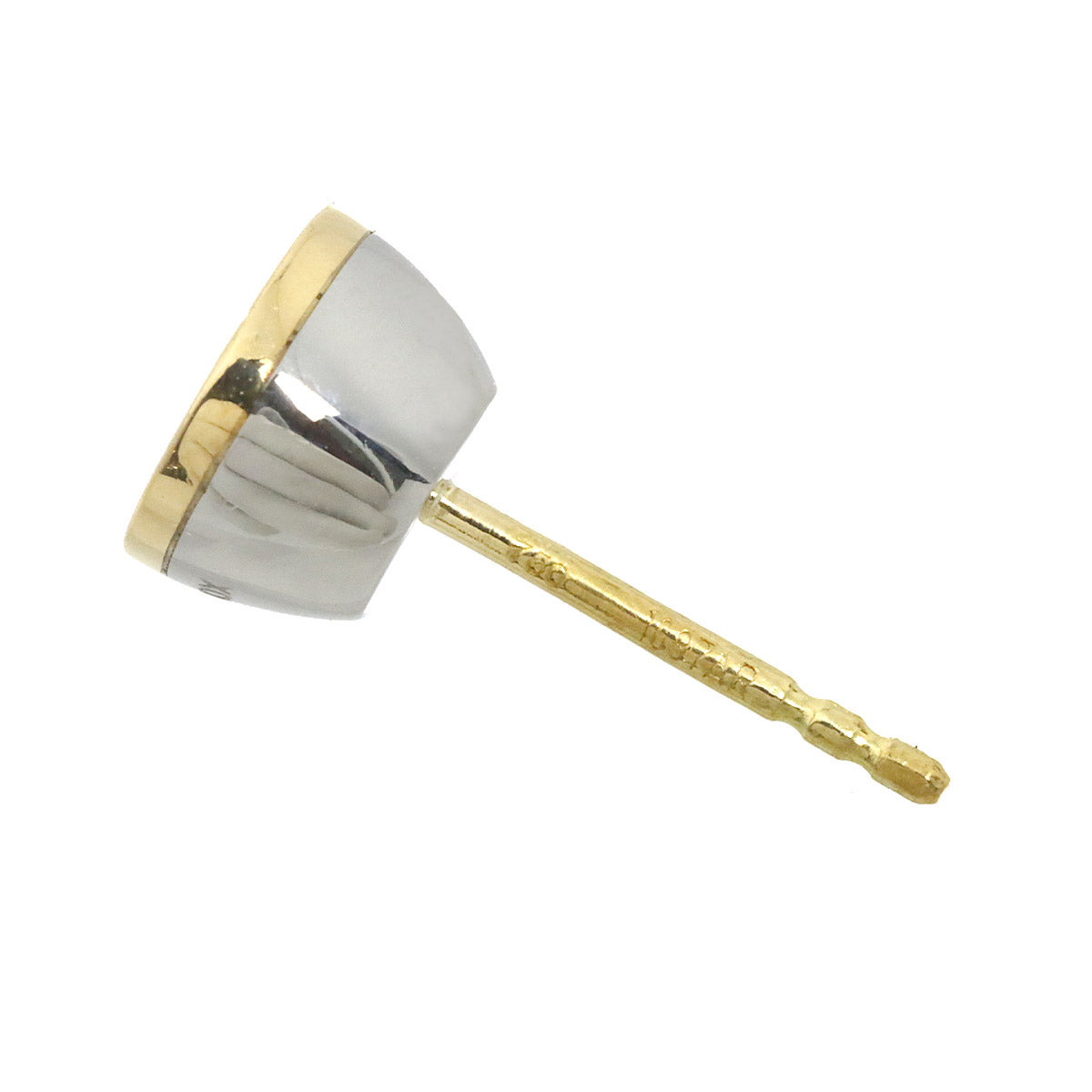 G Logo Earrings Pierced 18K Stainless Yellow Gold 750