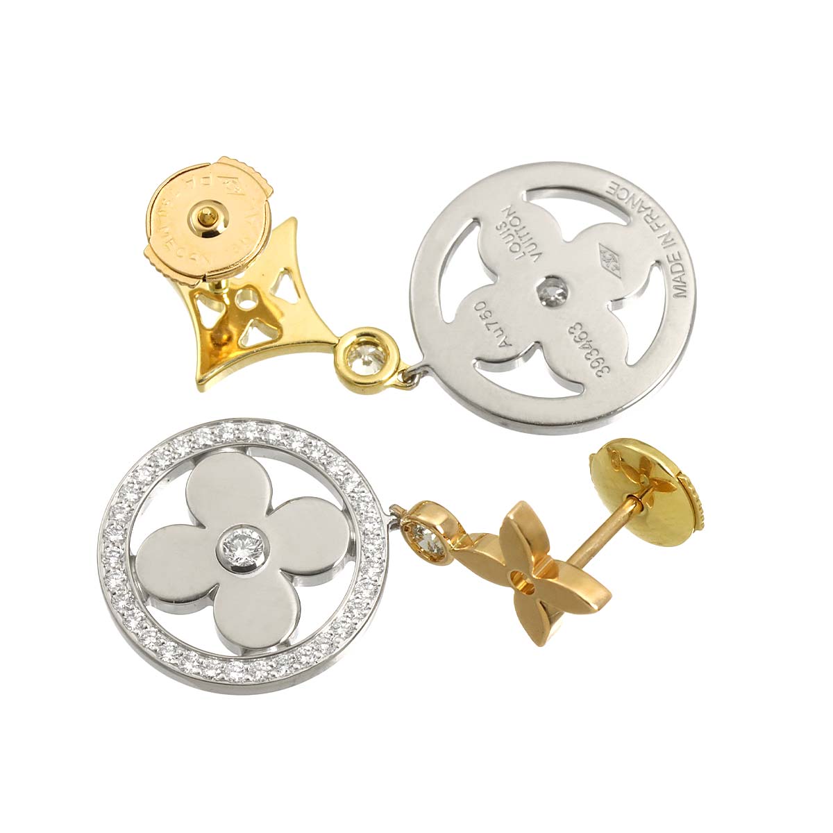 Idylle Blossom Diamond Earrings Pierced 18K WG PG YG 750