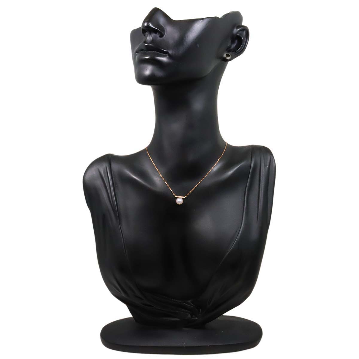 Akoya Pearl 6.2mmmm Diamond Necklace 18K K18 PG Pink Gold 750