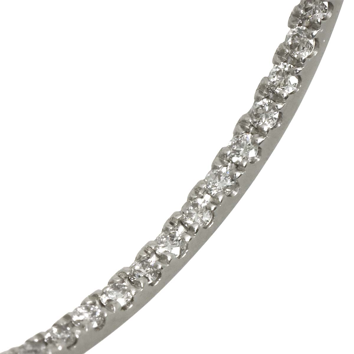 Diamond 1.20ct Earrings Pierced 18K K18 WG 750
