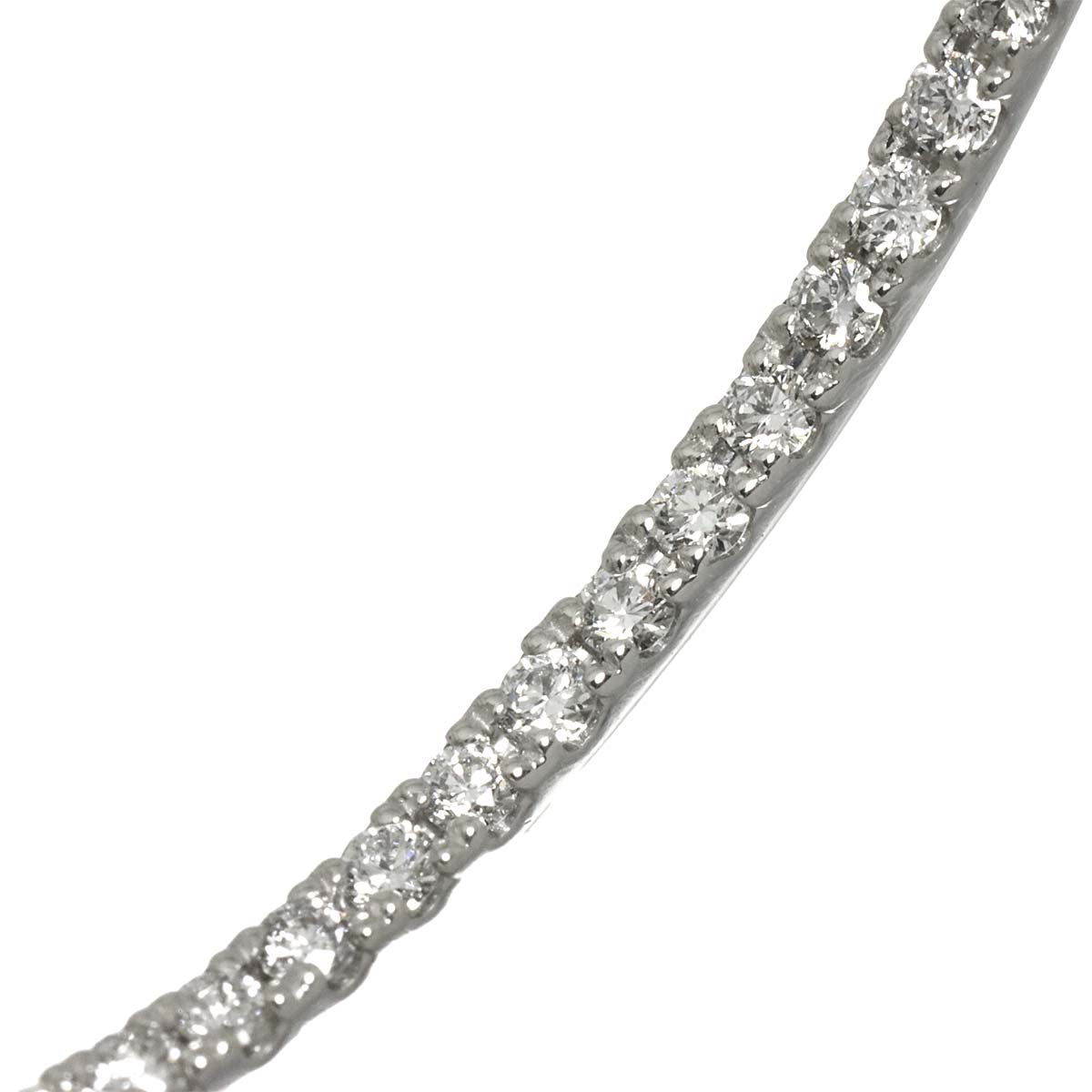 Diamond 0.70ct Earrings Pierced 18K K18 WG 750