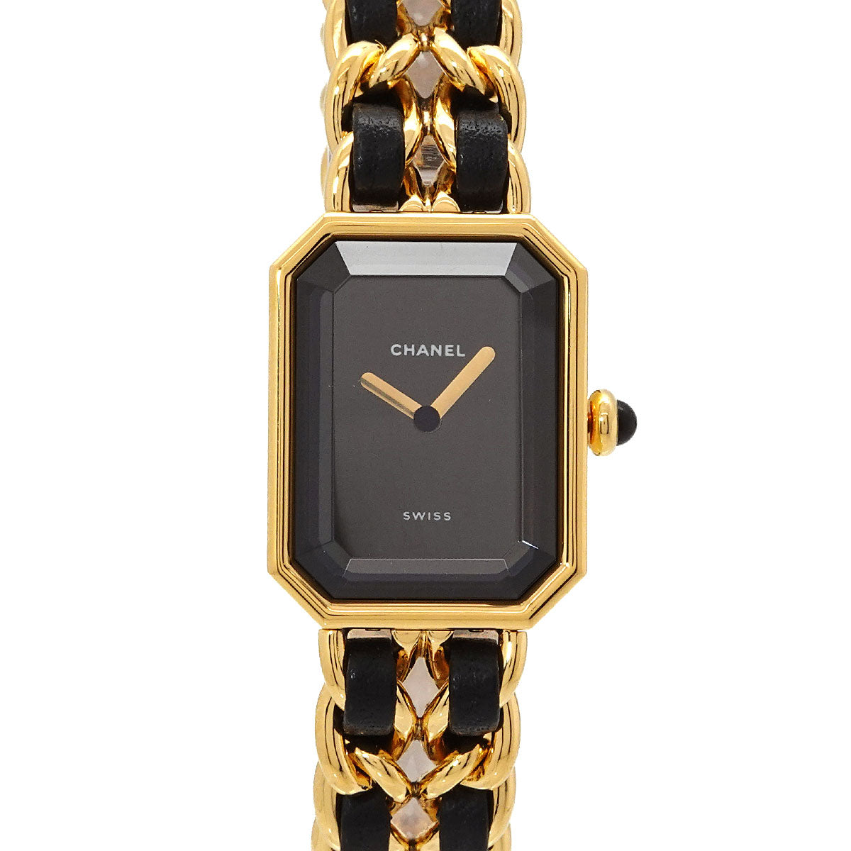 Premiere Size L H0001 Vintage Quartz Black Dial Ladies Watch