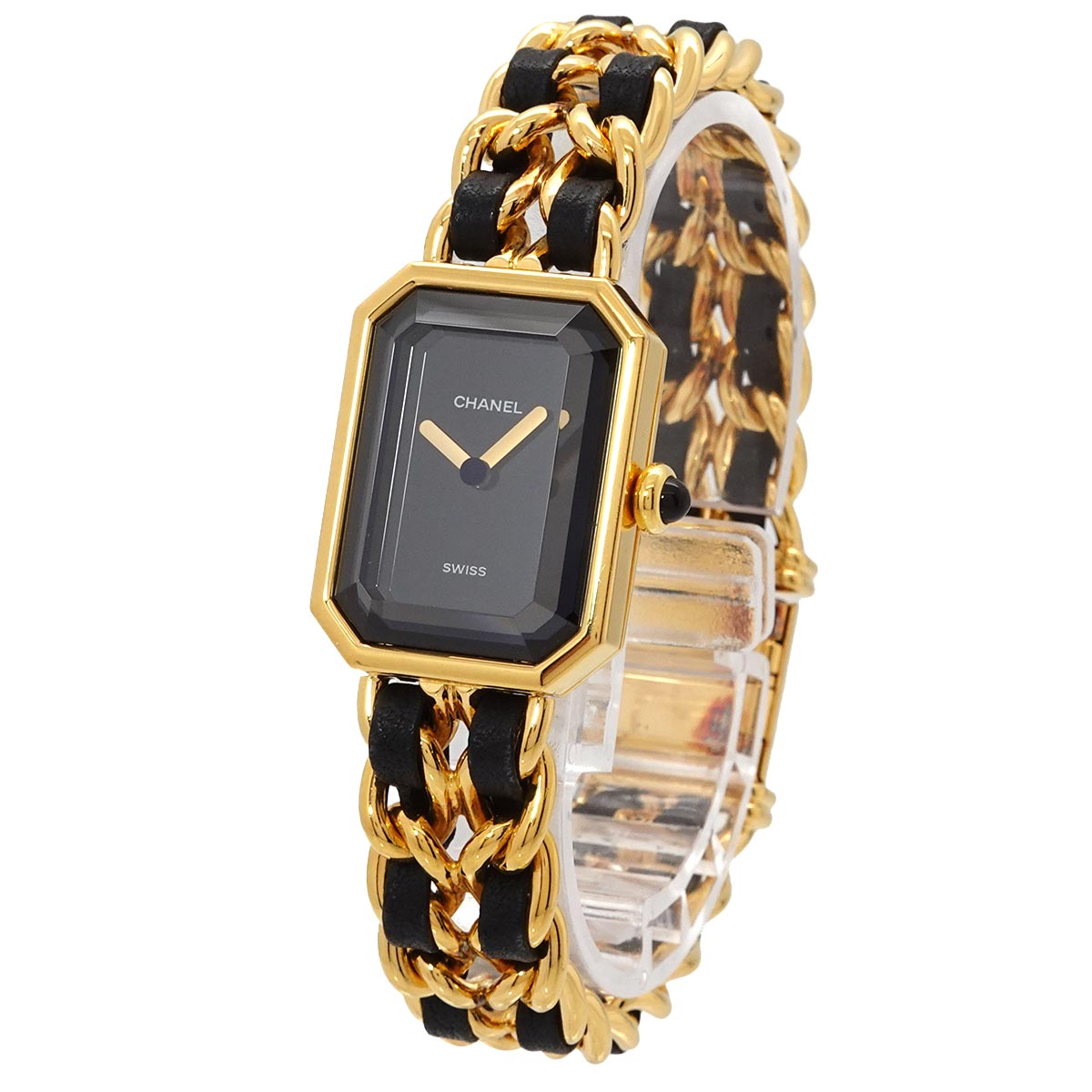 Premiere Size L H0001 Vintage Quartz Black Dial Ladies Watch