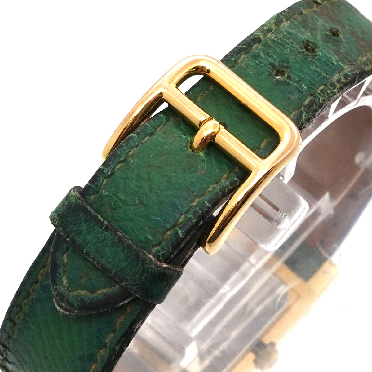 Medor Vintage pyramid Gold studs Quartz White Dial Ladies