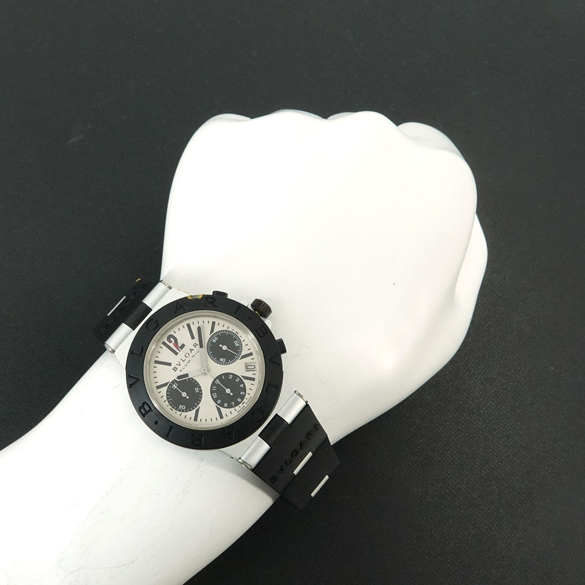 Aluminum AC38TA Date Automatic Silver Dial Mens Watch