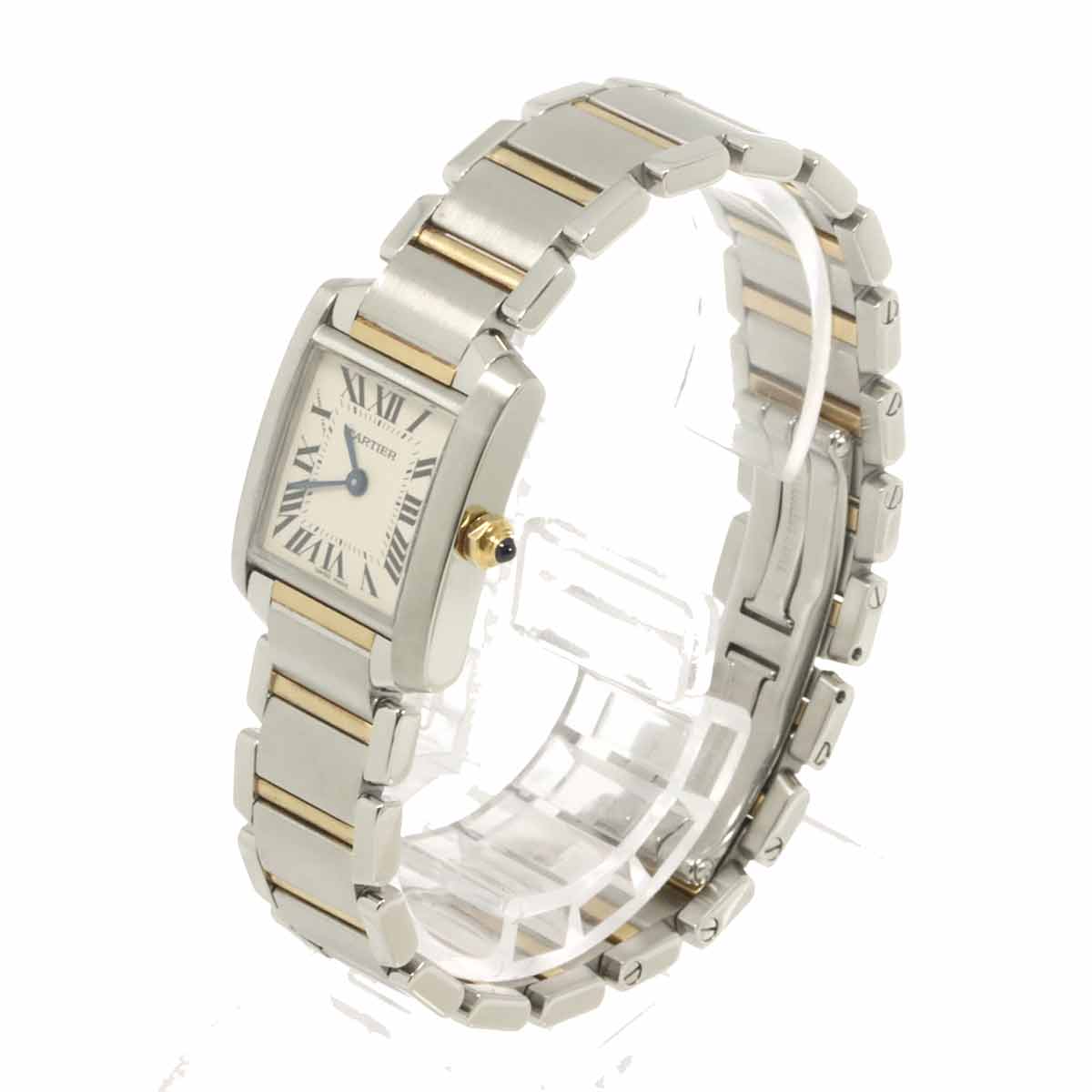 Tank Francaise SM W51007Q4 750 YG Quartz Cream Dial Ladies