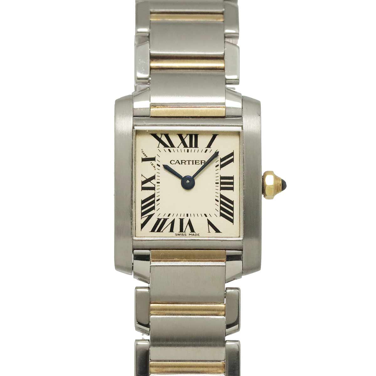 Tank Francaise SM W51007Q4 750 YG Quartz Cream Dial Ladies