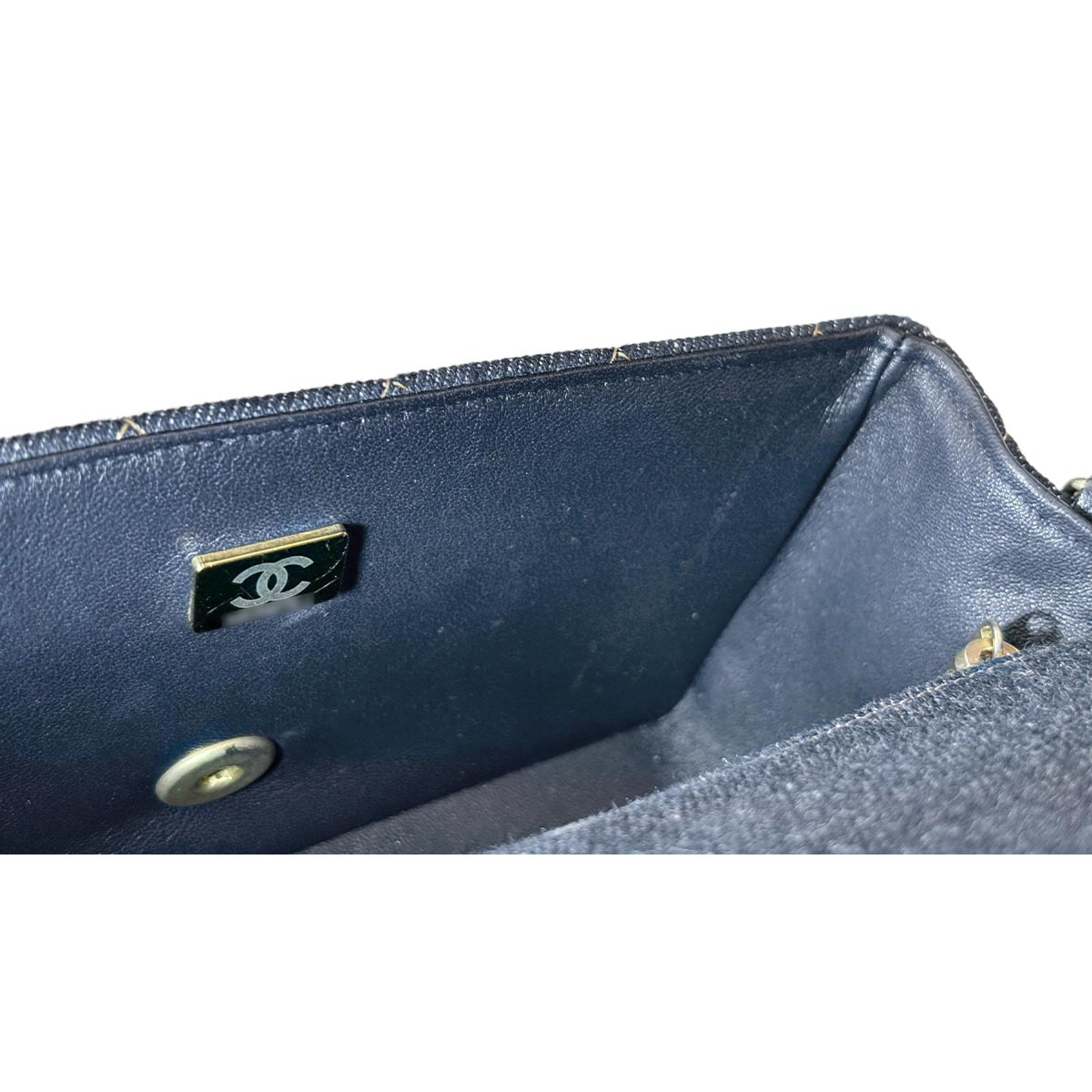 Mini Matelasse Classic Chain Shoulder Bag Denim Dark blue A69900