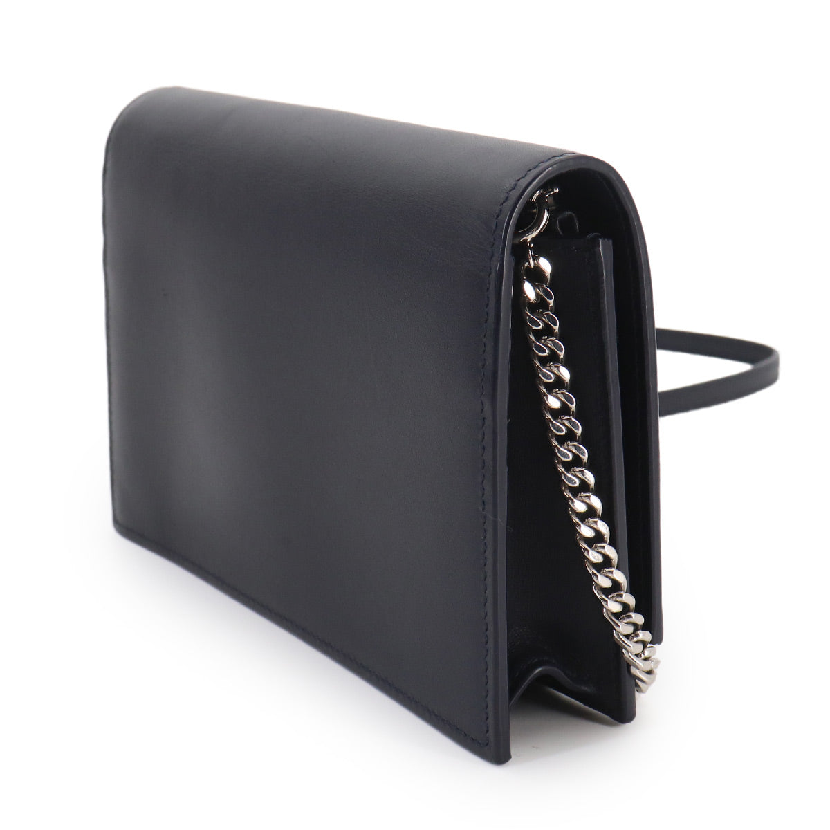 Kate Chain Long Wallet Leather Navy 452159