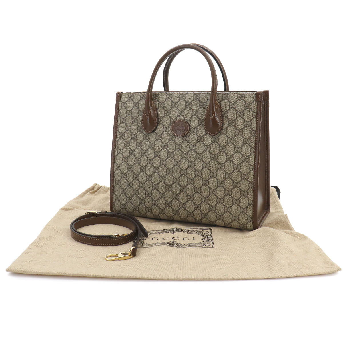 Interlocking G Small Tote Shoulder Bag GG Supreme 659983