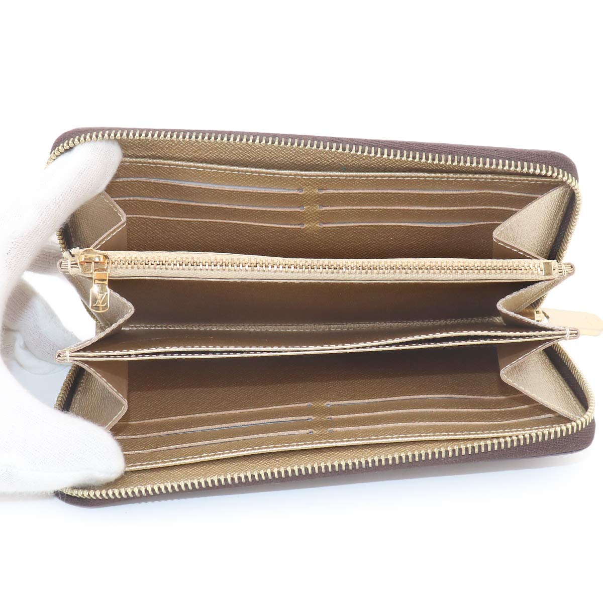 Monogram Zippy Wallet Brown Iced Gold M27030