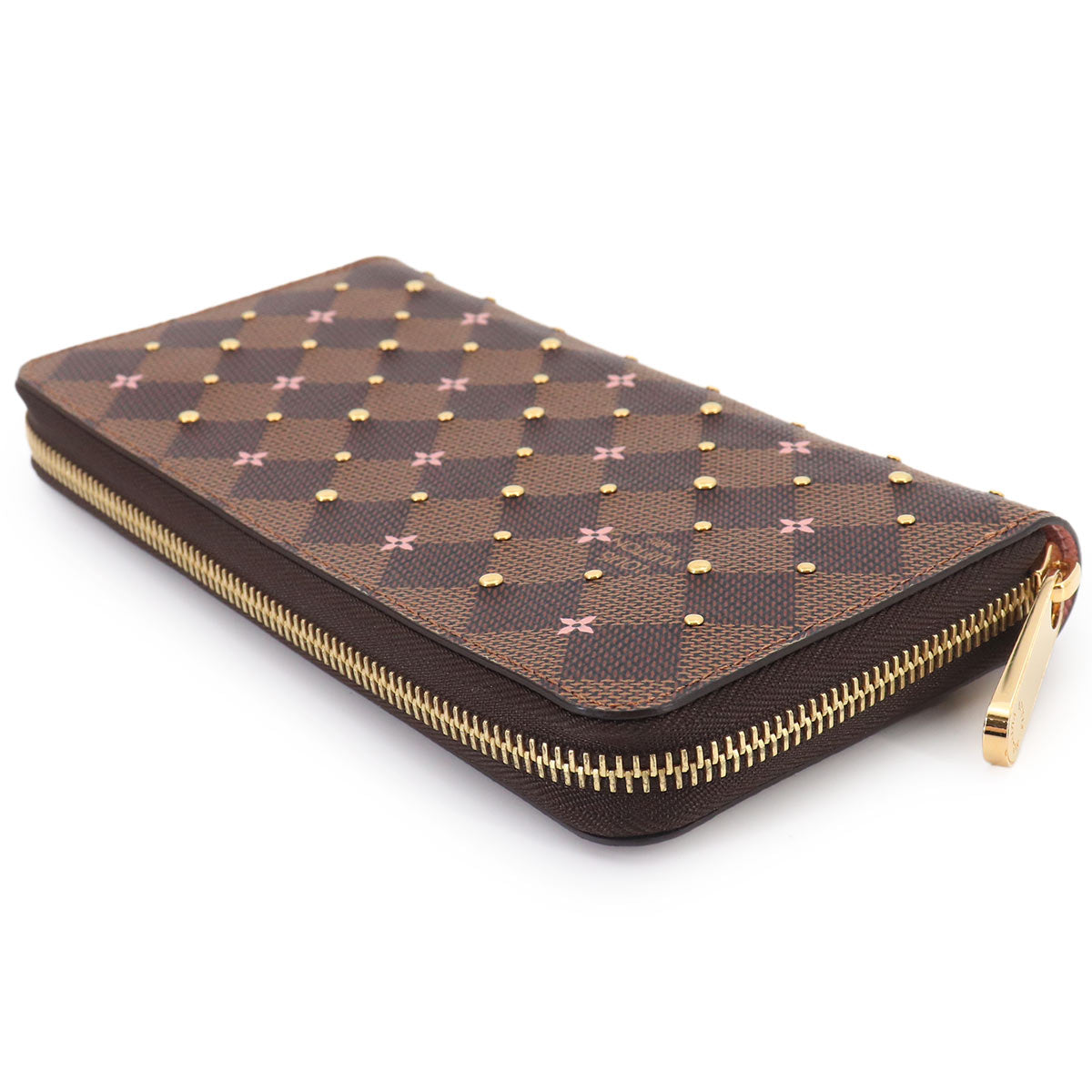 Damier Zippy Wallet Ebene N60473 Studs Purse