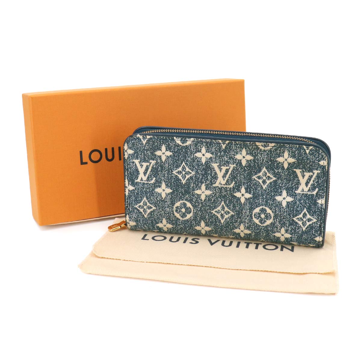Monogram Jacquard Denim Zippy Wallet Blue M81226
