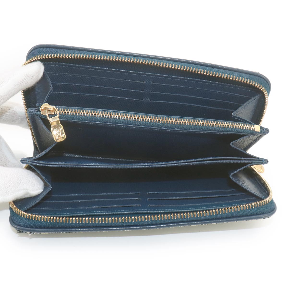 Monogram Jacquard Denim Zippy Wallet Blue M81226