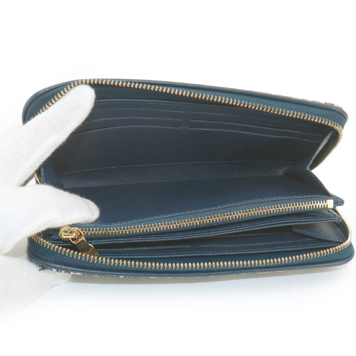 Monogram Jacquard Denim Zippy Wallet Blue M81226