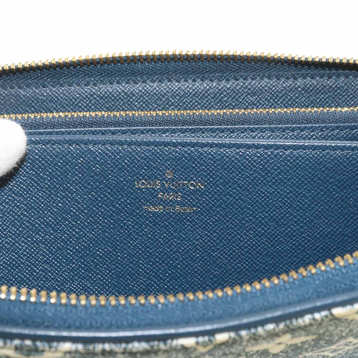 Monogram Jacquard Denim Zippy Wallet Blue M81226