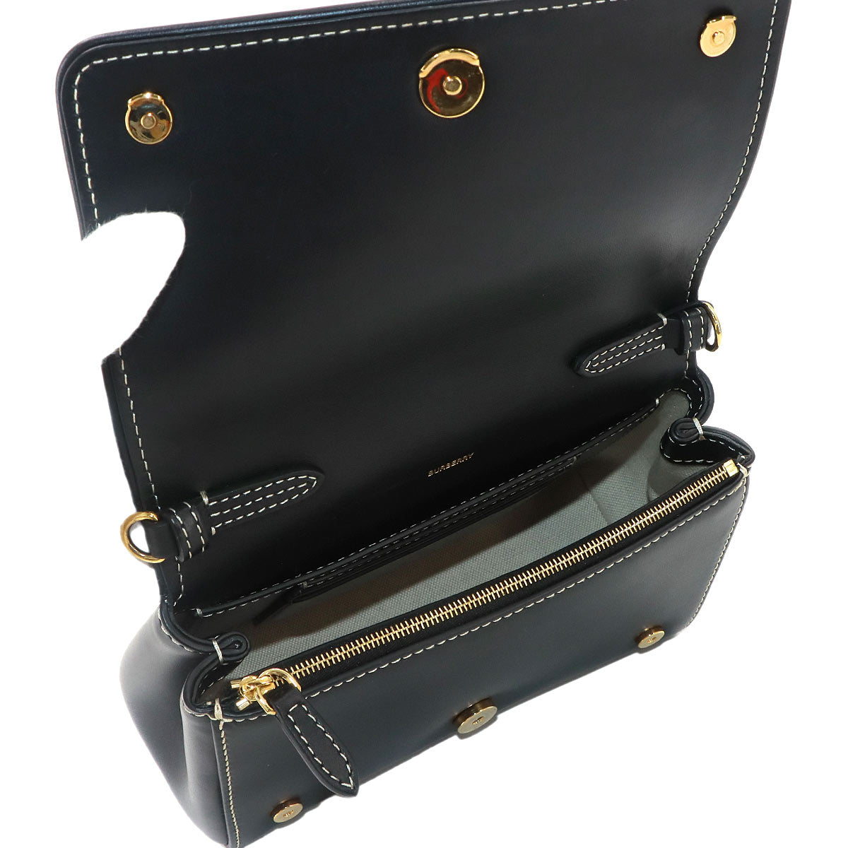 Horseferry Small Shoulder Bag Leather Black Purse