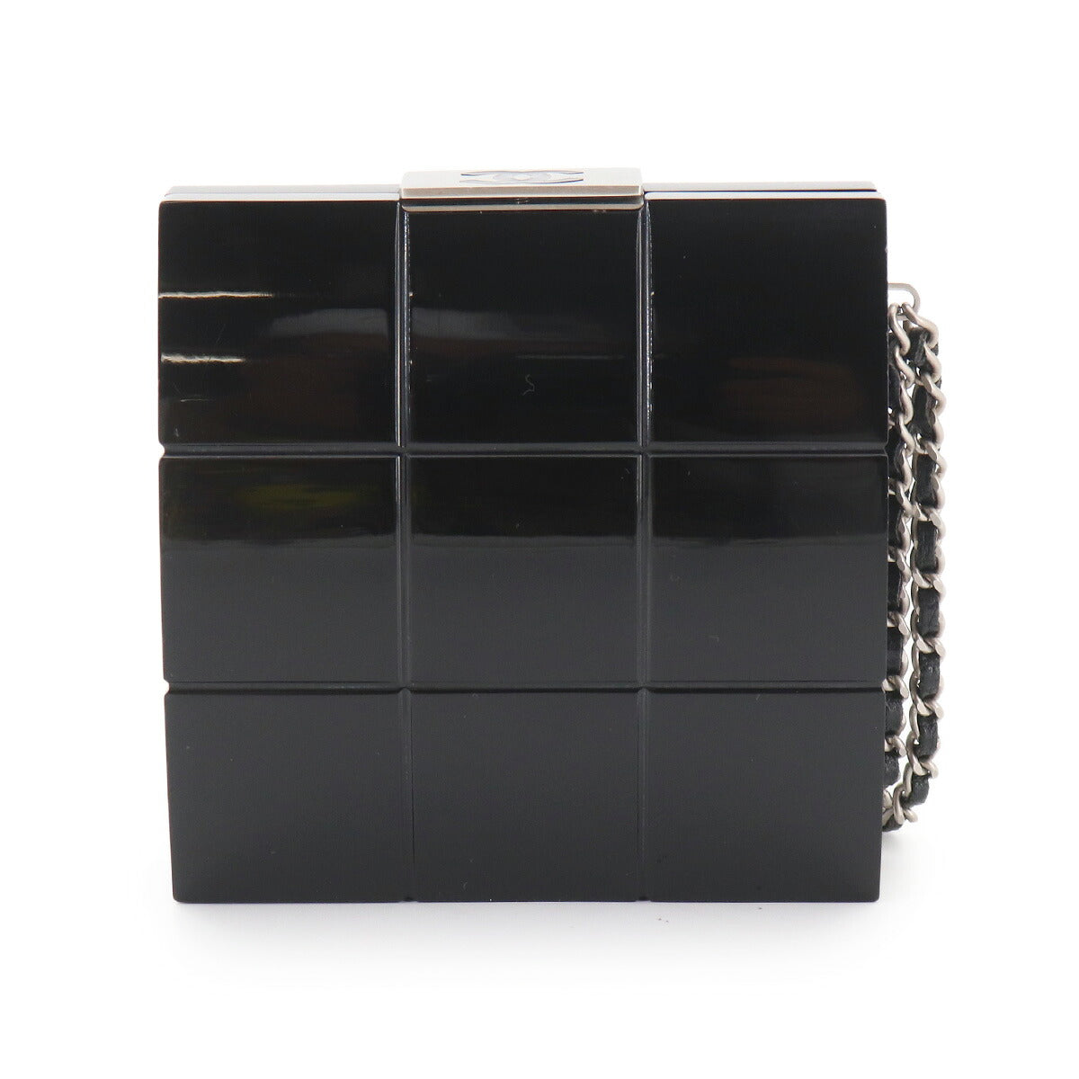 Chocolate bar Clutch Bag Plastic Leather Black Purse