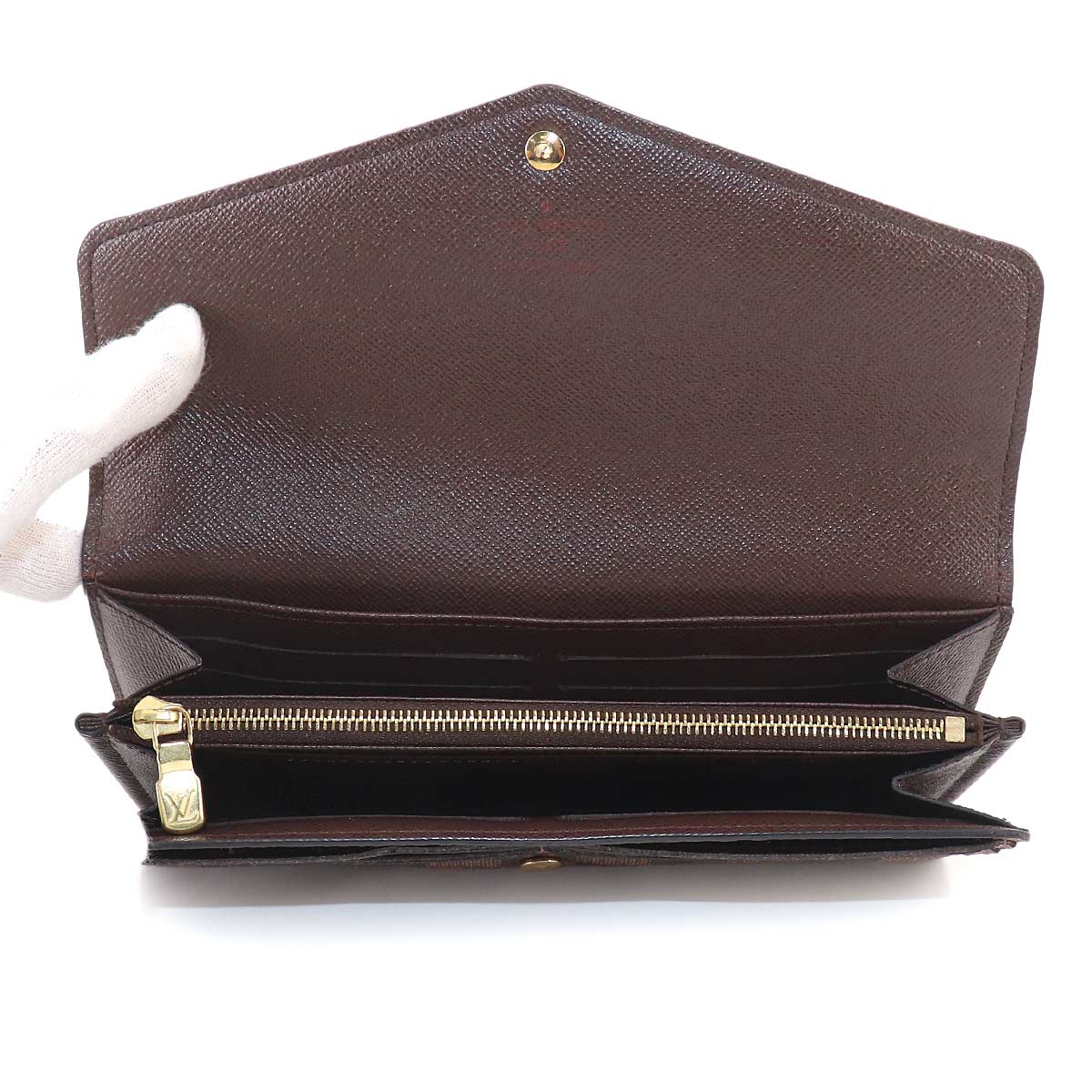 Damier Sarah Wallet Ebene Brown N63209 Purse