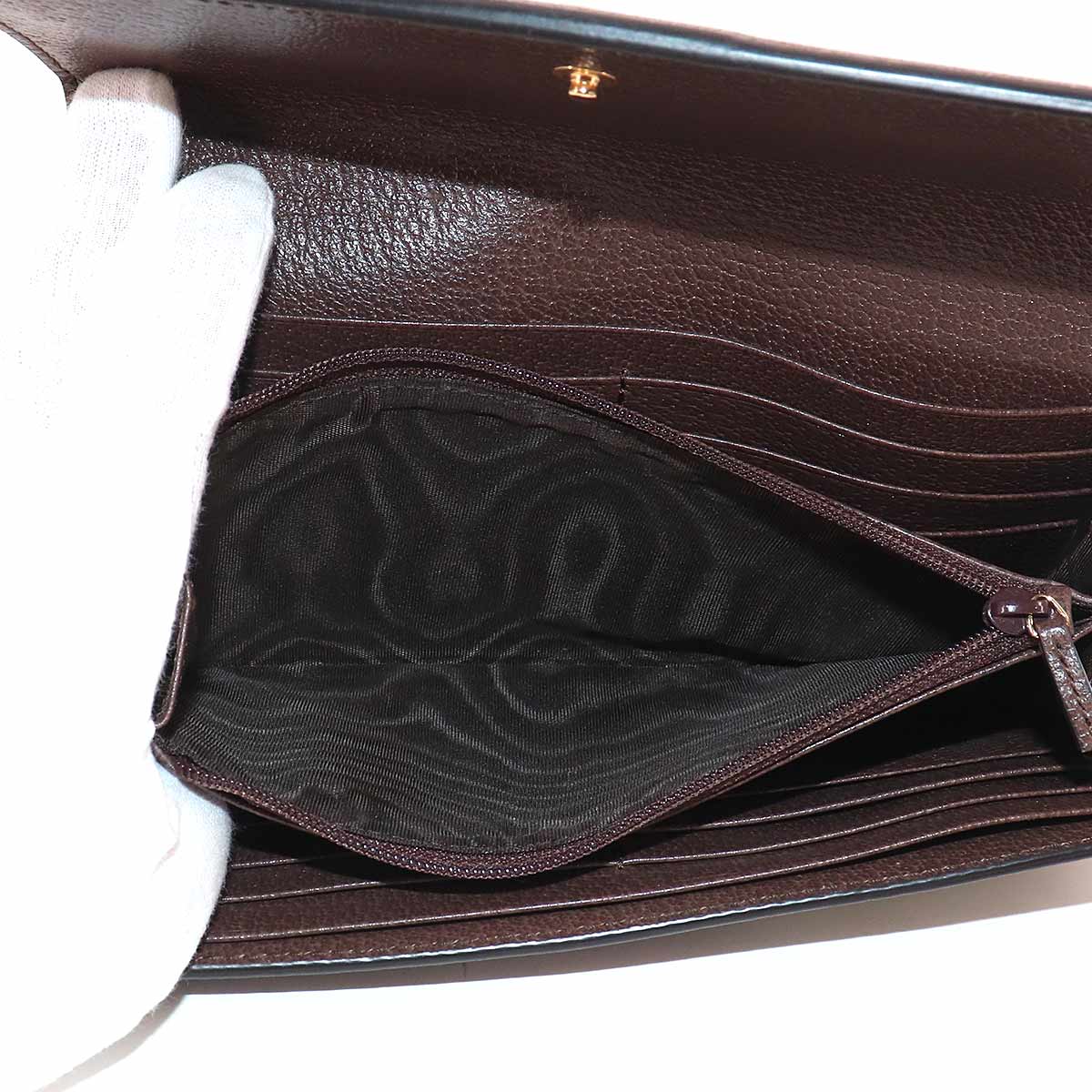 Ophidia GG Continental Wallet GG Supreme Canvas Leather 523153