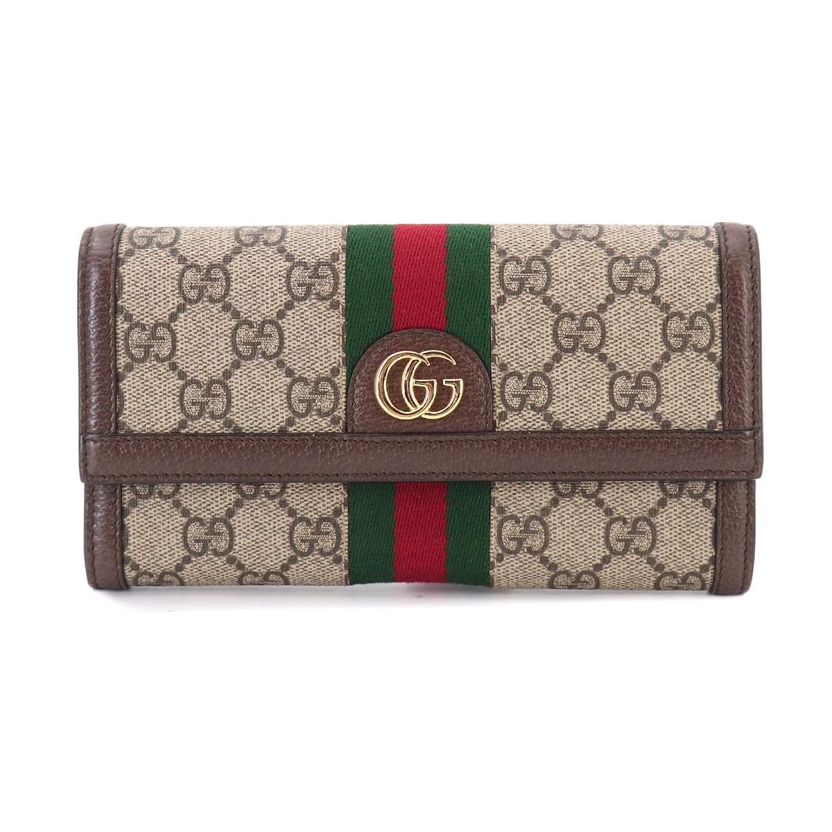 Ophidia GG Continental Wallet GG Supreme Canvas Leather 523153