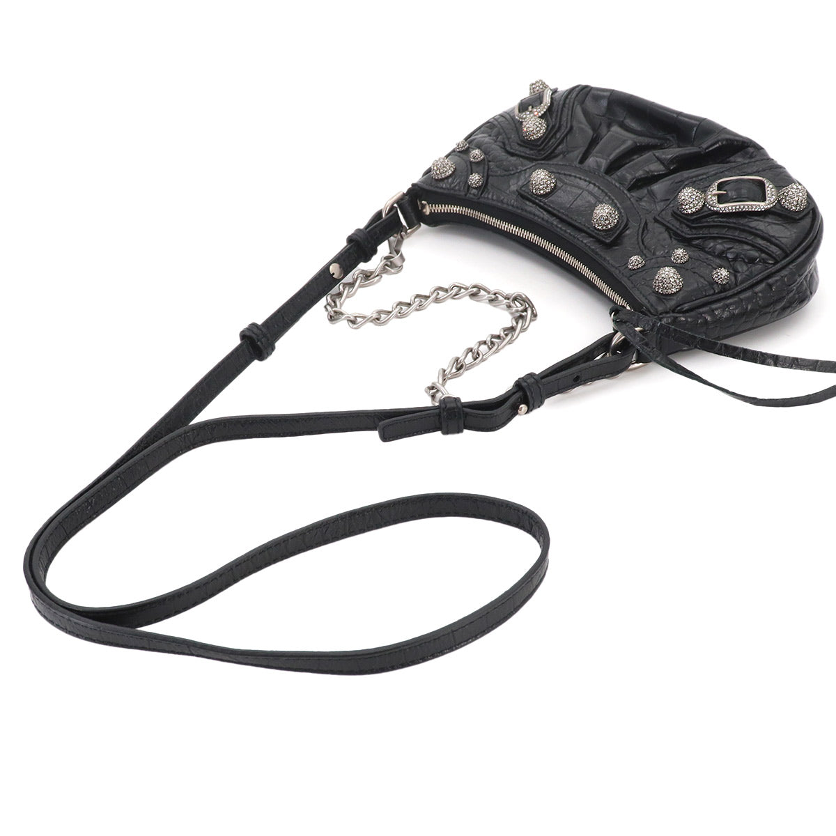 Le Cagole Mini Chain Hand Shoulder Bag Bkack 695814
