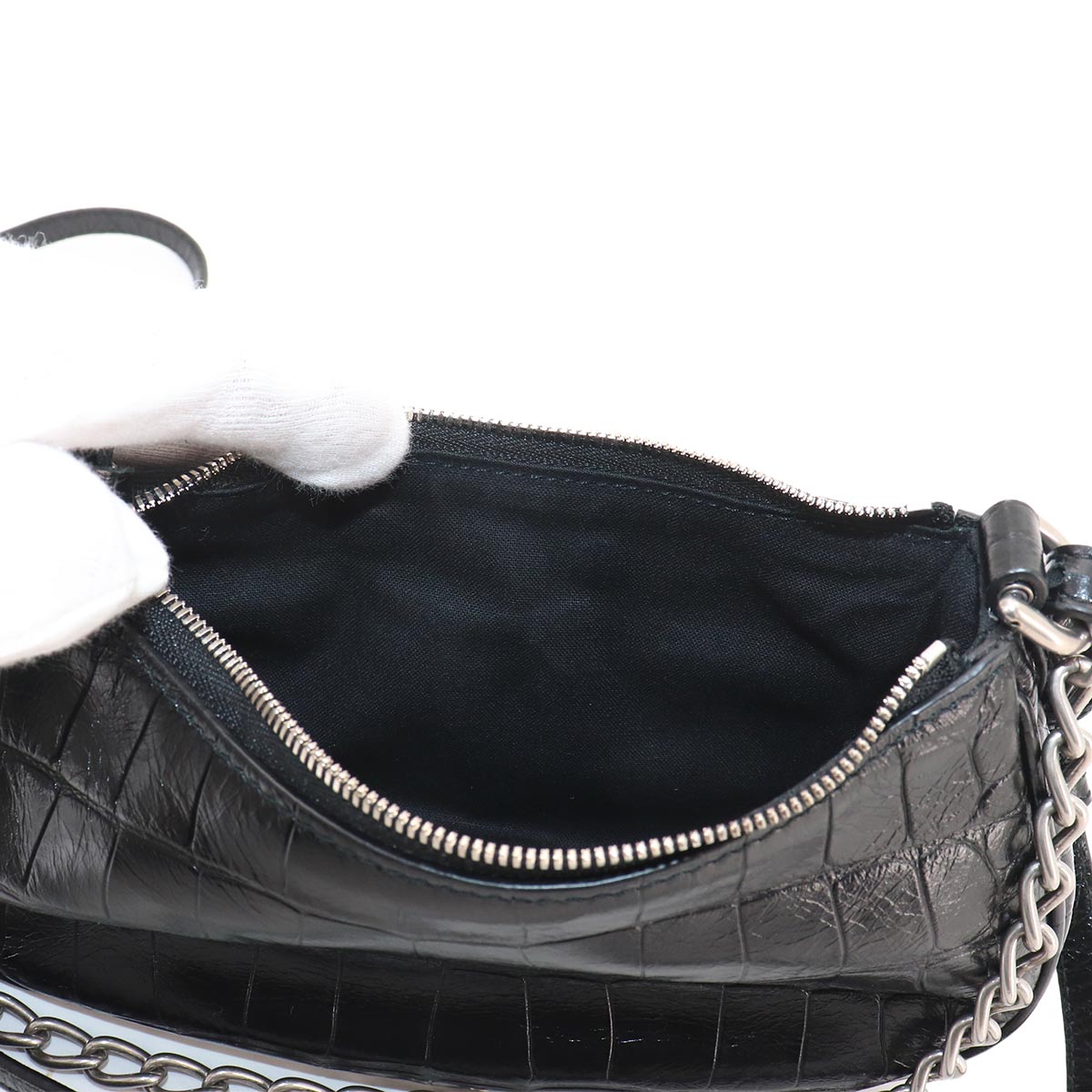 Le Cagole Mini Chain Hand Shoulder Bag Bkack 695814