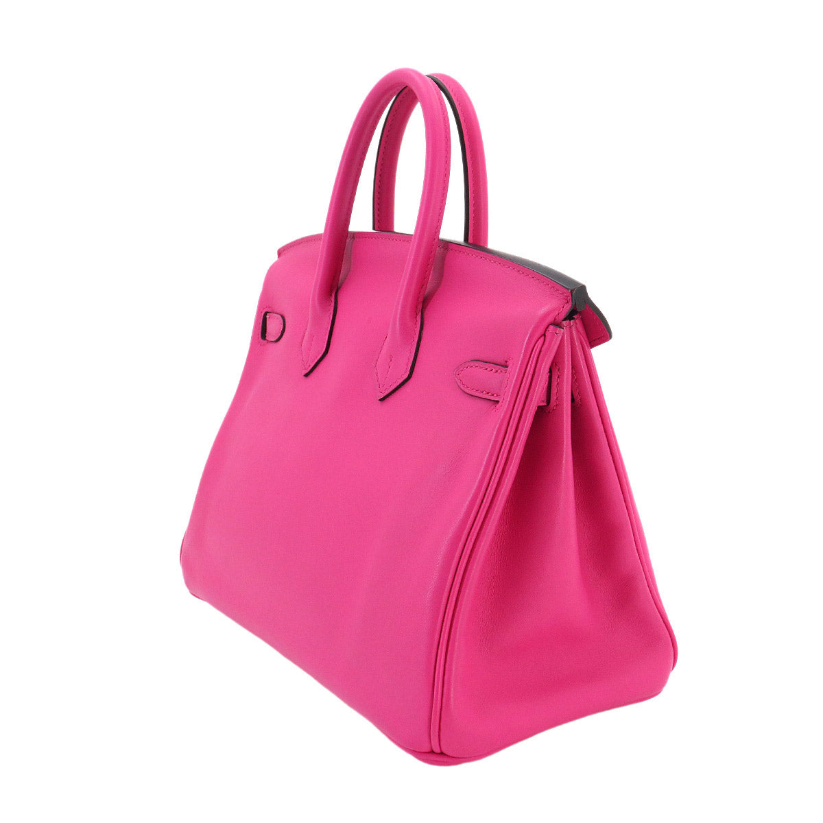 Birkin 25 Hand Bag Swift Leather Rose Shocking Purse Pink