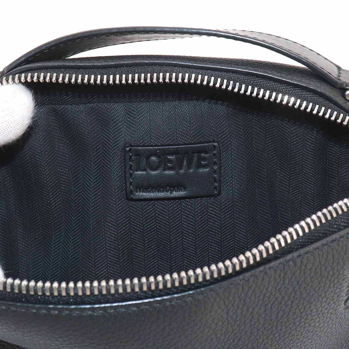 Mini crossbody camera Bag Hand Shoulder Bag Leather Black Anagram