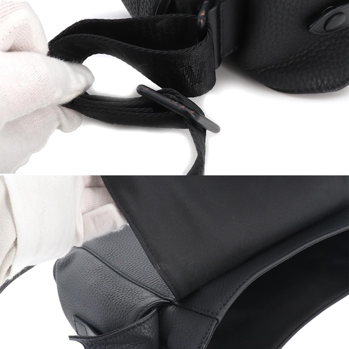 Christopher Messenger Shoulder Bag Leather Noir M58476