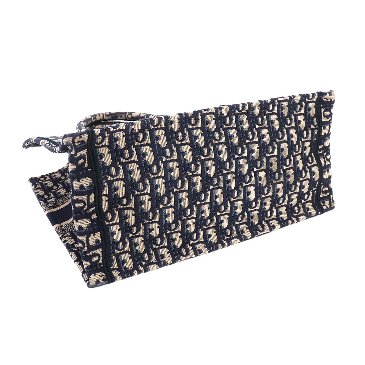 Oblique Book Tote Medium Bag Canvas Navy M1296ZRIW