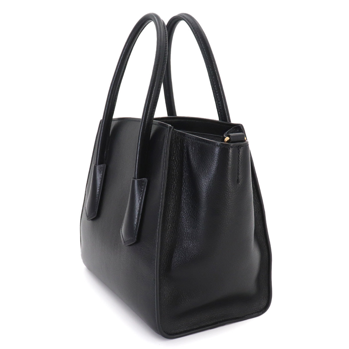 2way Hand Shoulder Bag Leather Nero Black 1BG369 Purse
