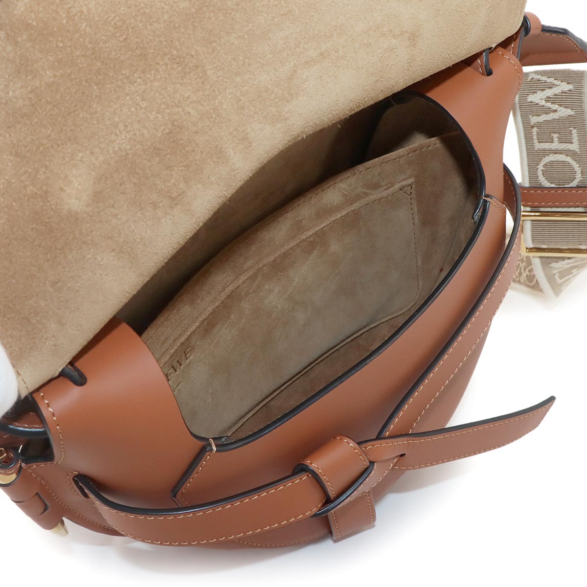 Gate Dual Bag Small Shoulder Bag Leather Brown A650T20X40