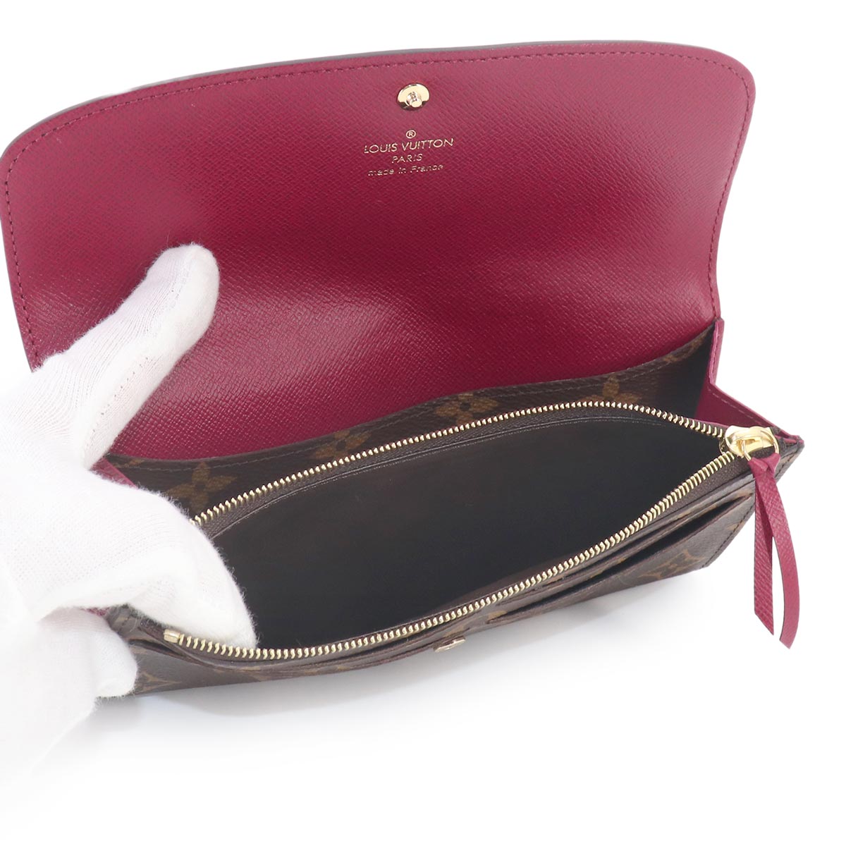Monogram Emilie Wallet Brown Fuchsia M60697