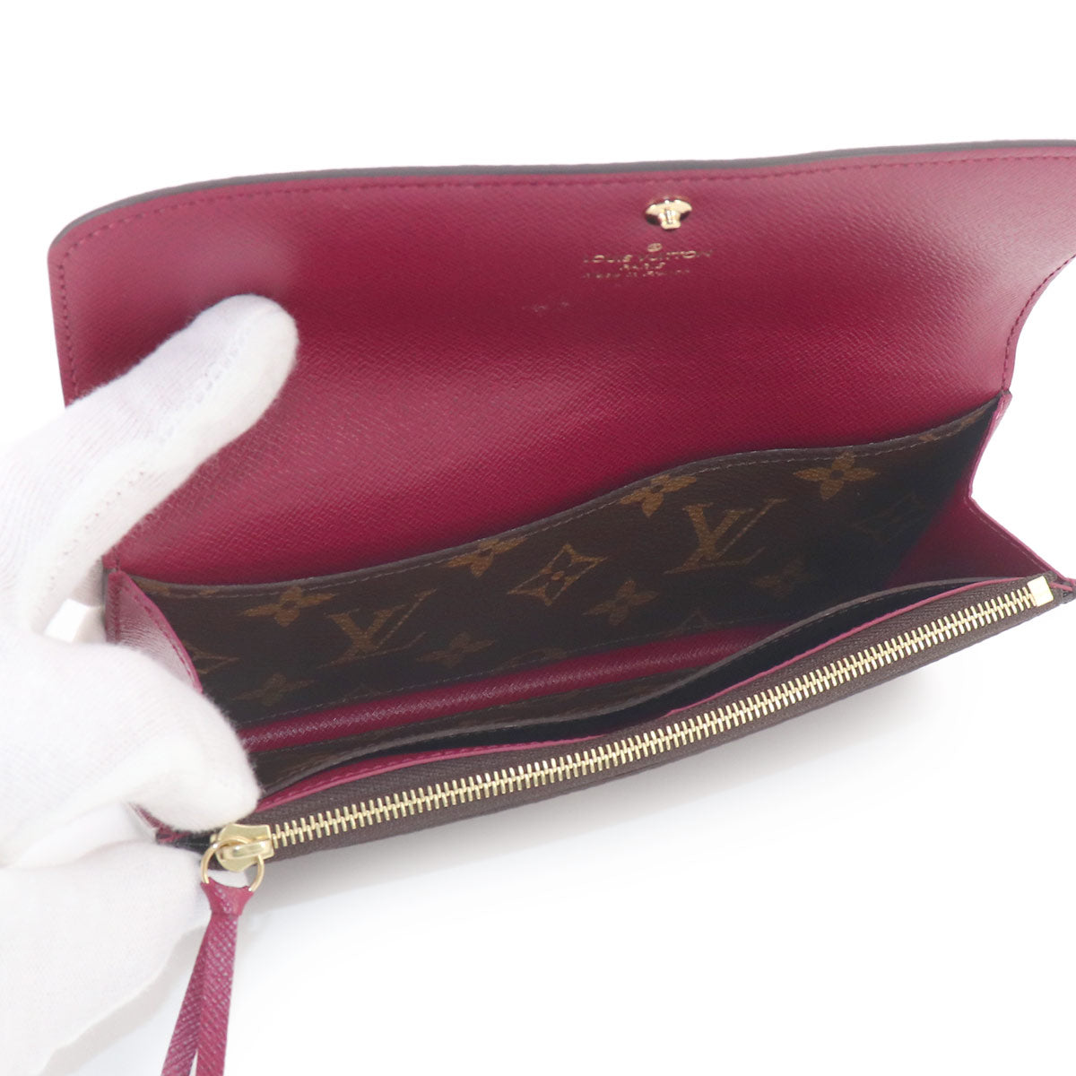 Monogram Emilie Wallet Brown Fuchsia M60697