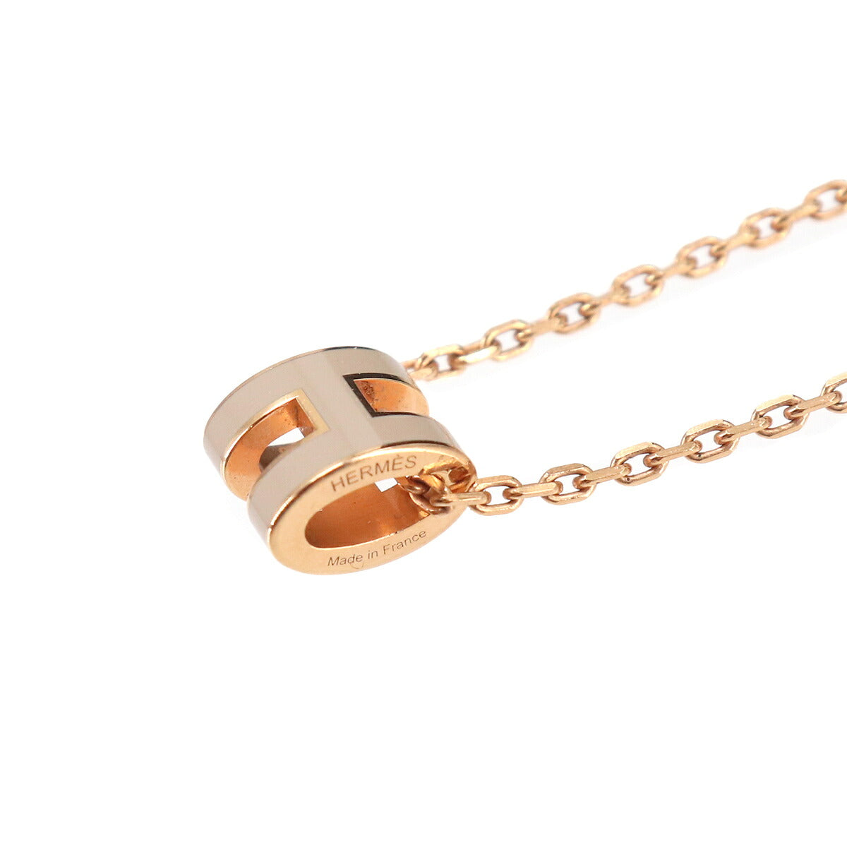 Mini Pop H Chain Necklace Marron grace Gold Accessory