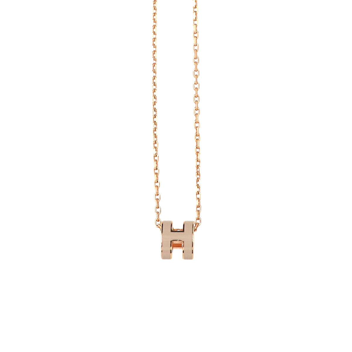 Mini Pop H Chain Necklace Marron grace Gold Accessory