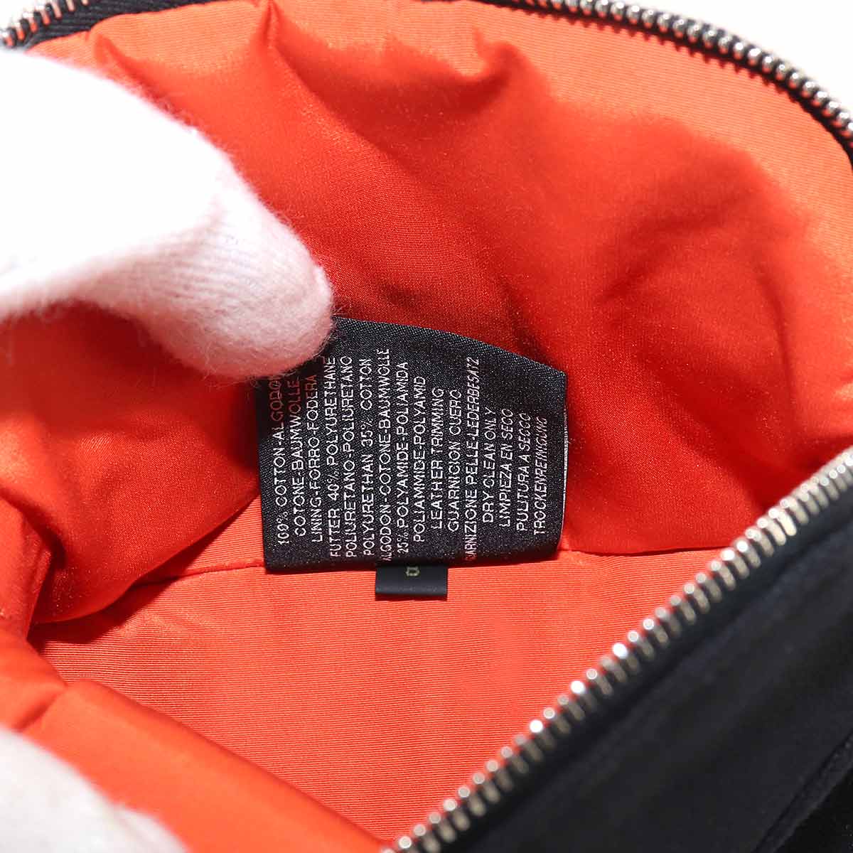 Bolide Pouch Mini Mini Cotton Canvas Leather Black Purse