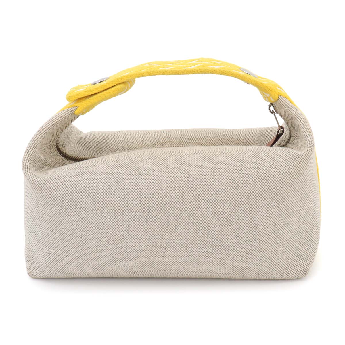 Bride a Brac PM Hand Bag Toile H Gray Jaune citron Zigzag Pouch